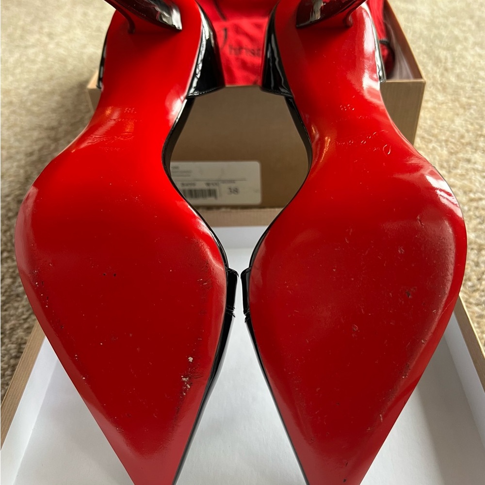 Christian Louboutin Black Patent Leather Heels - Picture 7 of 7